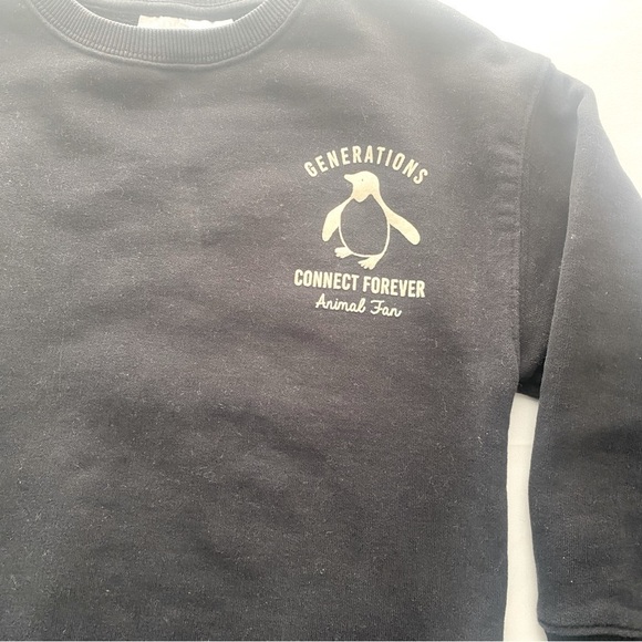 Zara Toddler Sweatshirt “Generations Connect Forever” Animal Fan Black 3-4 years - Picture 2 of 6